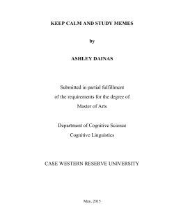 Keep Calm and Study Memes - OhioLINK Electronic Theses and