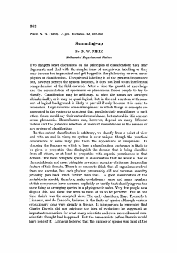 Summing-up - Microbiology