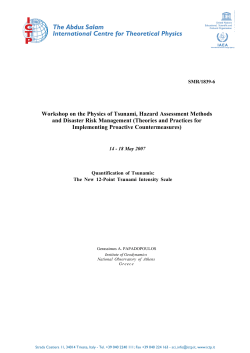 Quantification of Tsunamis: The New 12