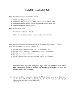 Probability Learning Self-Quiz