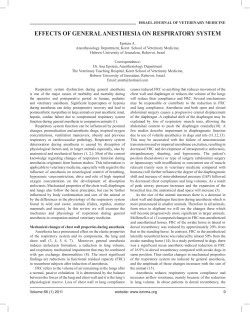 effects of general anesthesia on respiratory system