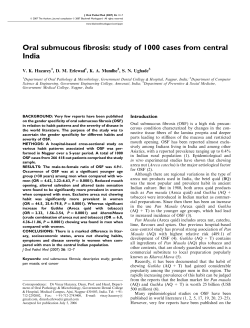 Oral submucous fibrosis: study of 1000 cases from central India