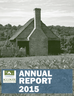 2015 Annual Report - Accokeek Foundation