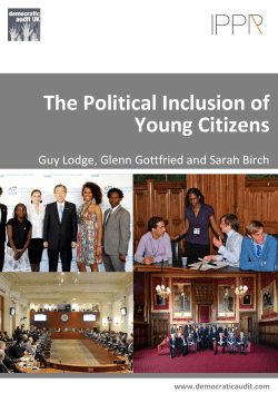 The Political Inclusion of Young Citizens