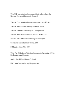 The Diffusion of Mexican Immigrants During the 1990s
