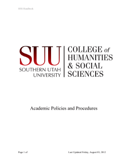 Academic Policies and Procedures