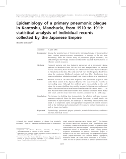 Epidemiology of a primary pneumonic plague in Kantoshu