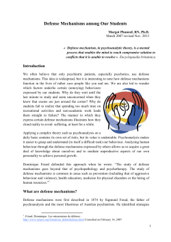 Lisa`s Defense Mechanisms