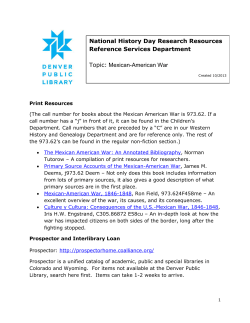 Mexican-American War - Denver Public Library Teens