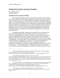 Immigration and the American Founding