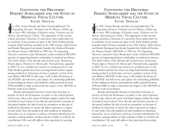 Continuing the Discourse: Feminist Scholarship and the Study of