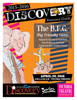 The BFG - Victoria Theatre Association