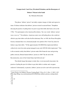 Unsupervised: Court Fees, Privatized Probation