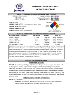 material safety data sheet odorized propane