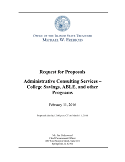 College Savings, ABLE, and other Programs