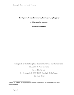 Development Theory: Convergence, Catch