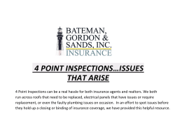 4 POINT INSPECTIONS…ISSUES THAT ARISE