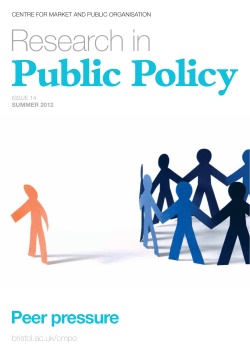 Peer effects in charitable giving, by Sarah Smith