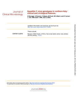 clinical and virological features. Hepatitis C virus