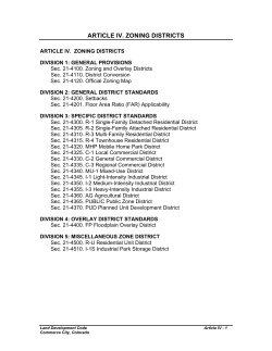 article iv. zoning districts