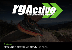 8 Week BEGINNER TREKKING TRAINING PLAN