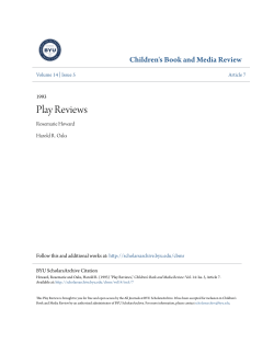Play Reviews - BYU ScholarsArchive