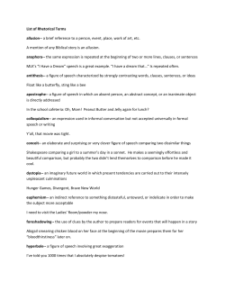 List of Rhetorical Terms allusion