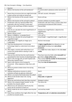 CB1 Core Questions - Aylsham High School