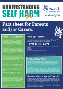 Mind &ndash; Understanding self-harm