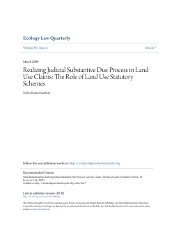 Realizing Judicial Substantive Due Process in Land Use Claims