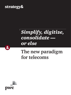 Simplify, digitize, consolidate - Strategy
