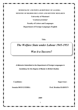 The Welfare State under Labour 1945