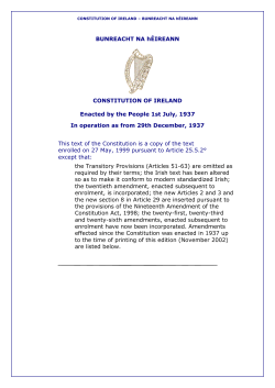 Constitution of Ireland, Bunreacht na hÉireann