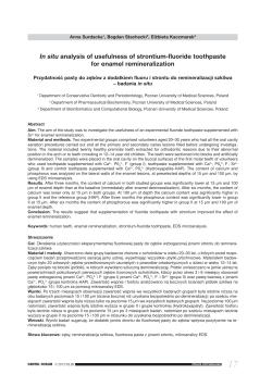 In situ analysis of usefulness of strontium