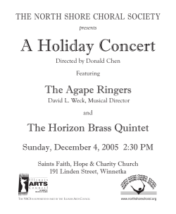 Concert Program - North Shore Choral Society