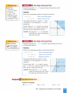4 Use Slope-Intercept Form 5 Use Slope-Intercept Form