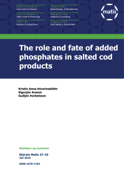 The role and fate of added phosphates in salted cod products