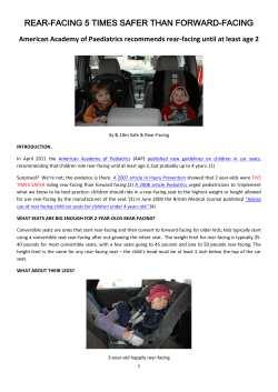 rear-facing 5 times safer than forward-facing