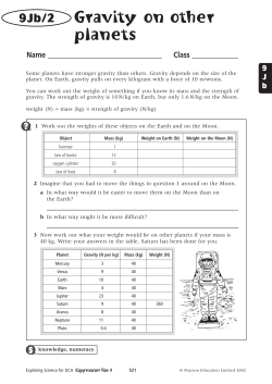 Gravity on other planets - School