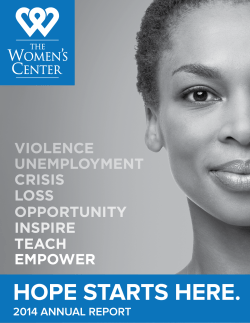 2014 Annual Report - The Women`s Center of Tarrant County