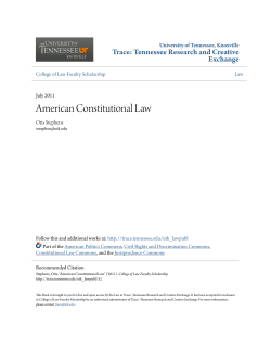 American Constitutional Law - Trace: Tennessee Research and
