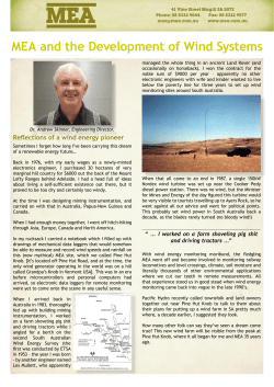 MEA and the Development of Wind Systems