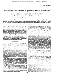 Neuromuscular disease in patients with steatorrhoea