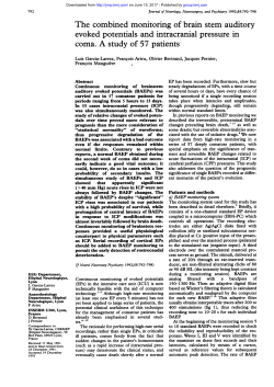 The combined monitoring of brain stem auditory evoked