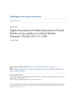 Eighth Amendment Prohibits Imposition of Death Penalty on