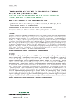 thinning `golden delicious` apples using single or combining
