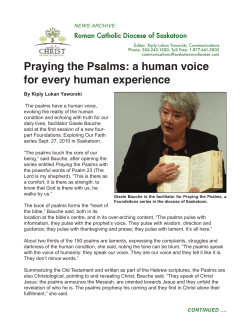 Praying The Psalms: A Human Voice For Every Human Experience