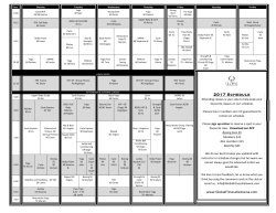 Group Fitness Jan 2017 - Global Fitness Kelowna