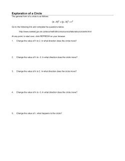 Exploration of a Circle