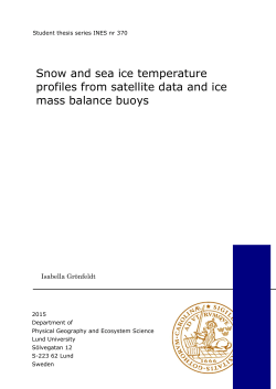 Snow and sea ice temperature profiles from satellite data and ice